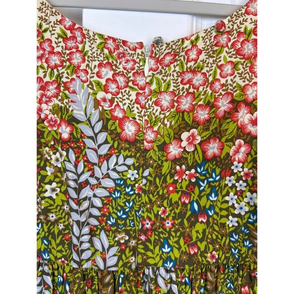 Alice + Olivia Floral Cottagecore Sleeveless Pleated Fit & Flare Dress S/M - Picture 6 of 14